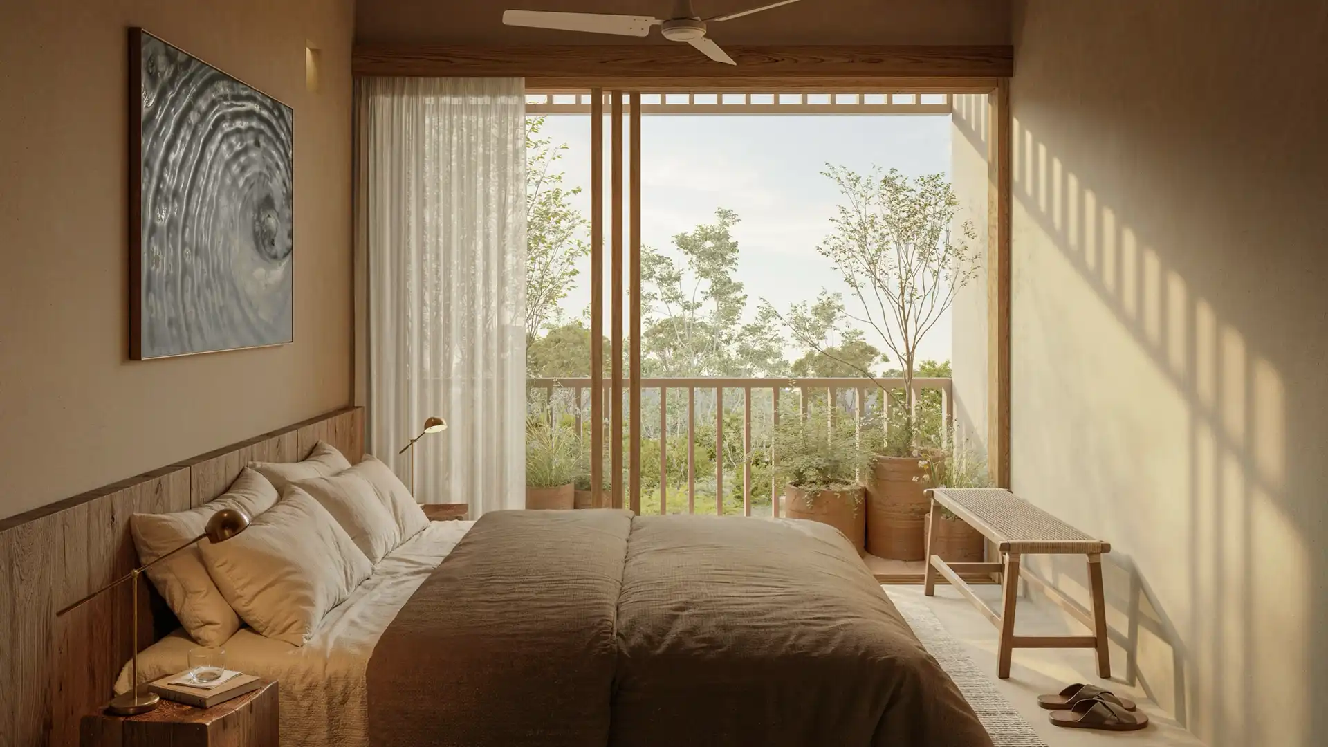 Bedroom Sunlit